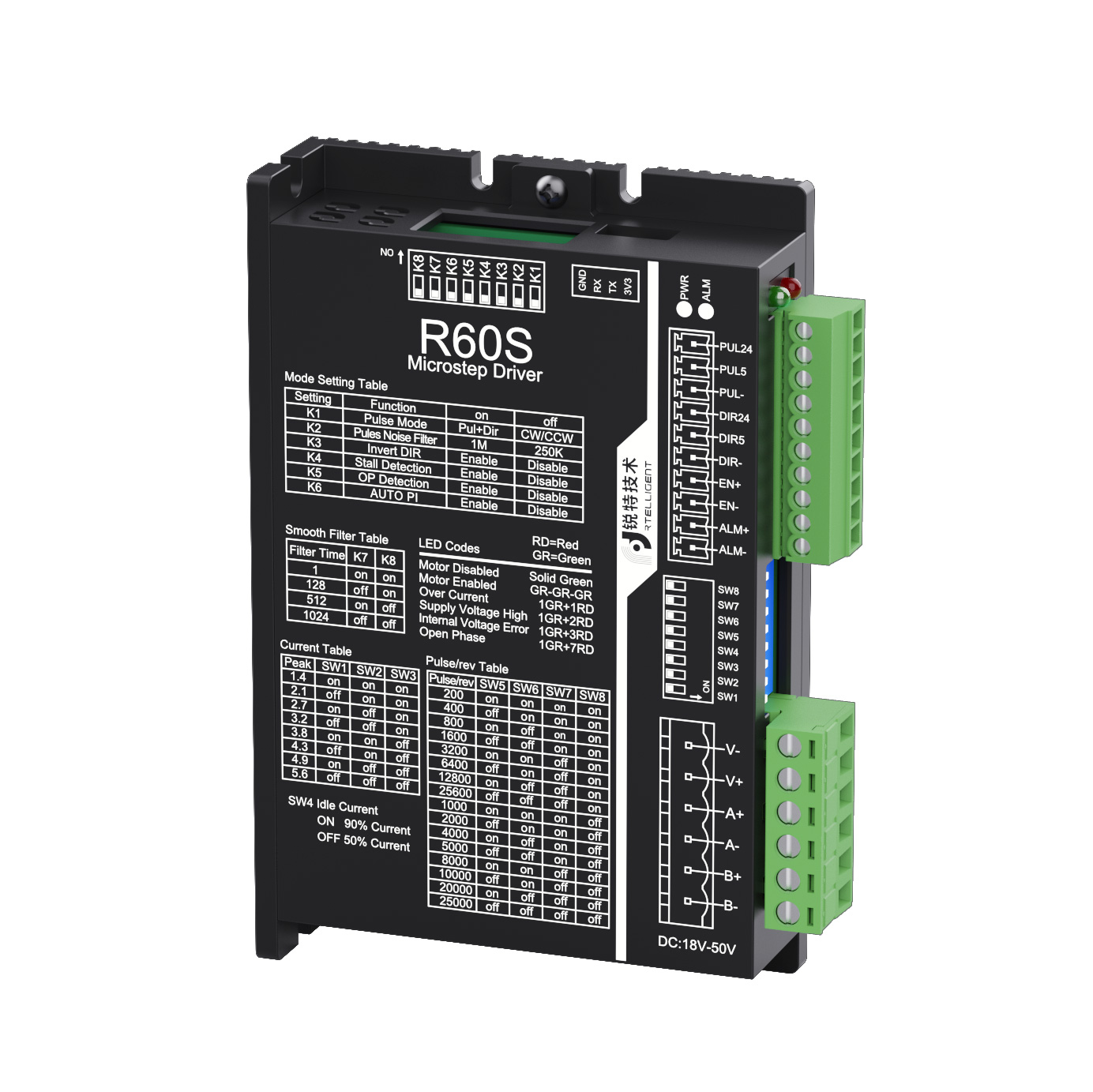 两相开环步进驱动器 R60S